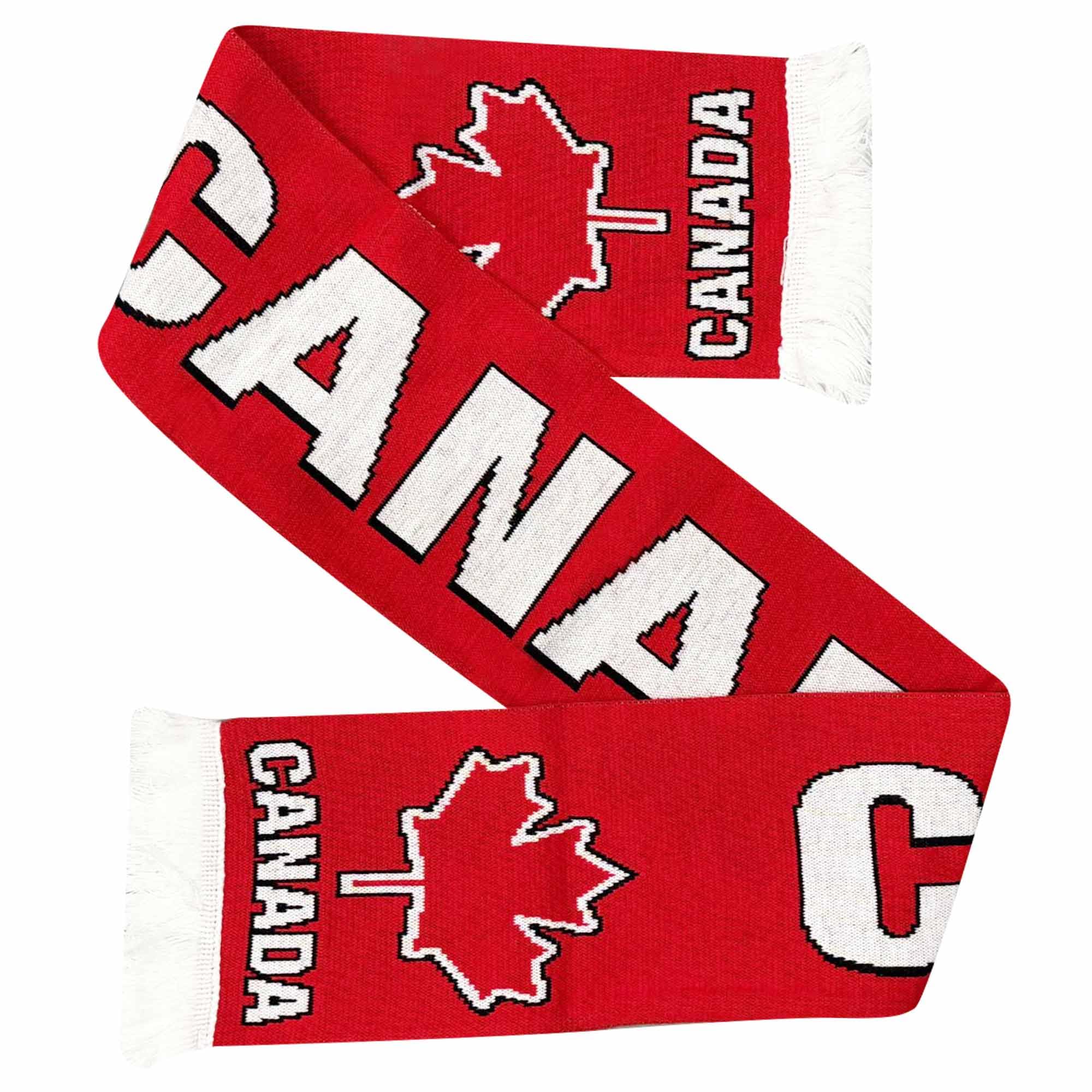 GIFTS 4 ALL Canada Sports Fans Scarf, Canada Soccer Maple Leaf Team Scarf, Canadian Les Rouges Football Fans Souvenir