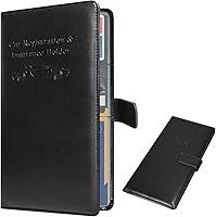 Vista 17 de DMLuna Soporte para Registro de Coche y Seguro, Organizador de Cuero para Documentos de Vehículo en Guantera, Accesorios de Compartimento para Auto