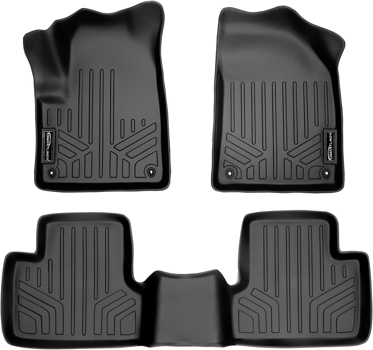 MAXLINER Custom Fit Floor Mats 2 Row Liner Set Compatible with 2014-2023 Jeep Cherokee
