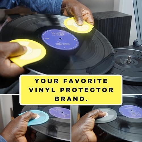Miniatura 6 de Vinyl Quantum 6 piezas antiestático para discos y manipuladores  Accesorios de tocadiscos con material de microfibra suave, protege contra arañazos