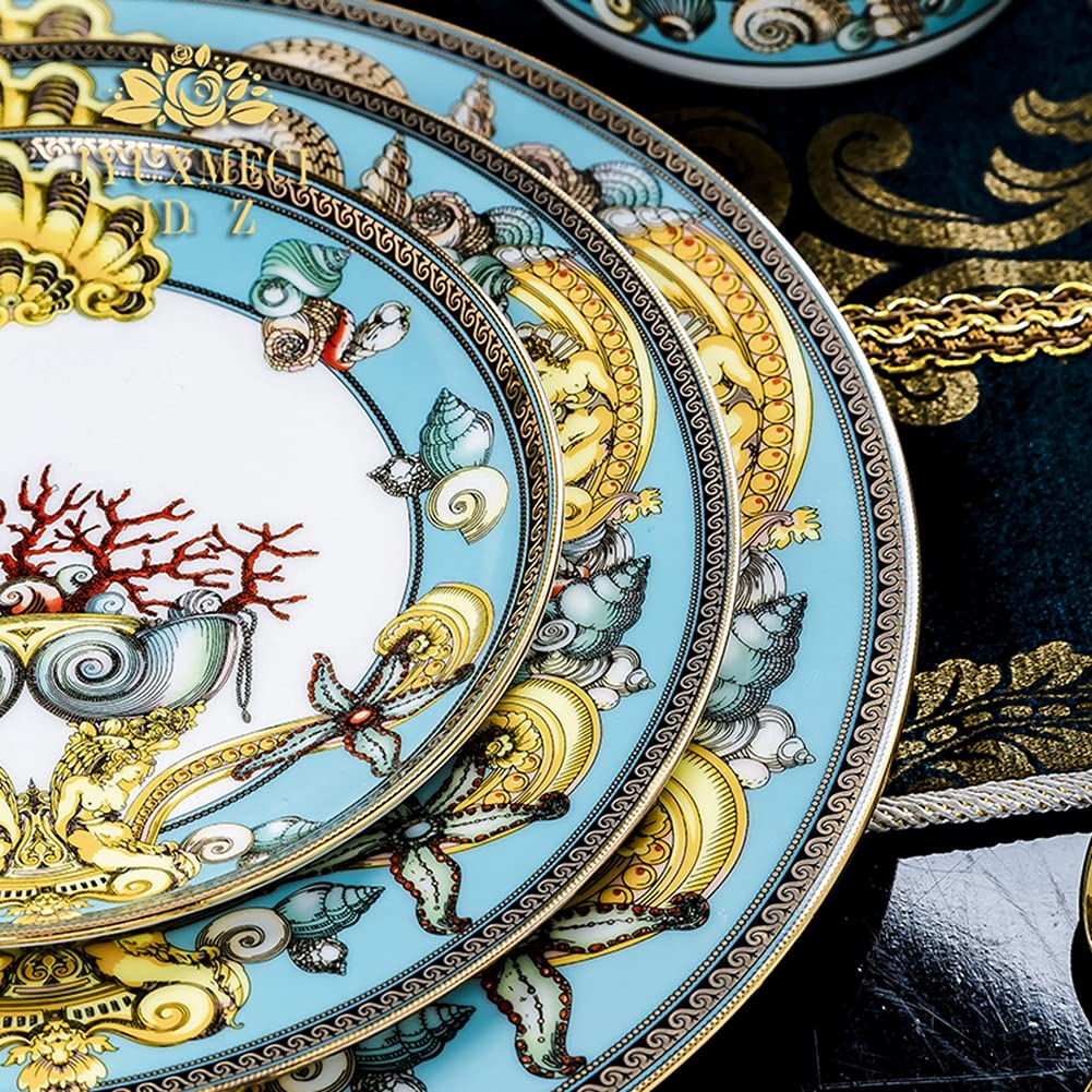 60-Piece Dinnerware Set Fine Bone China with Design European Royal