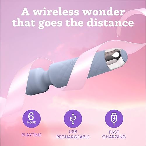 Miniatura 13 de Barra masajeadora Six Nine personal, recargable, inalámbrica, con 20 patrones de vibración, 8 velocidades, incluye bolsa de viaje