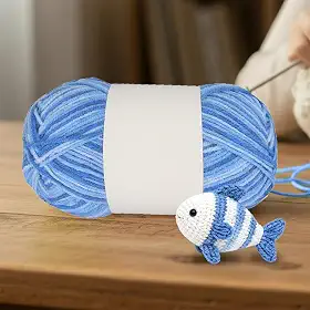 Fios de crochê para meias de tricô, chapéus, cachecóis, novelos de 3 camadas para viagens e casa