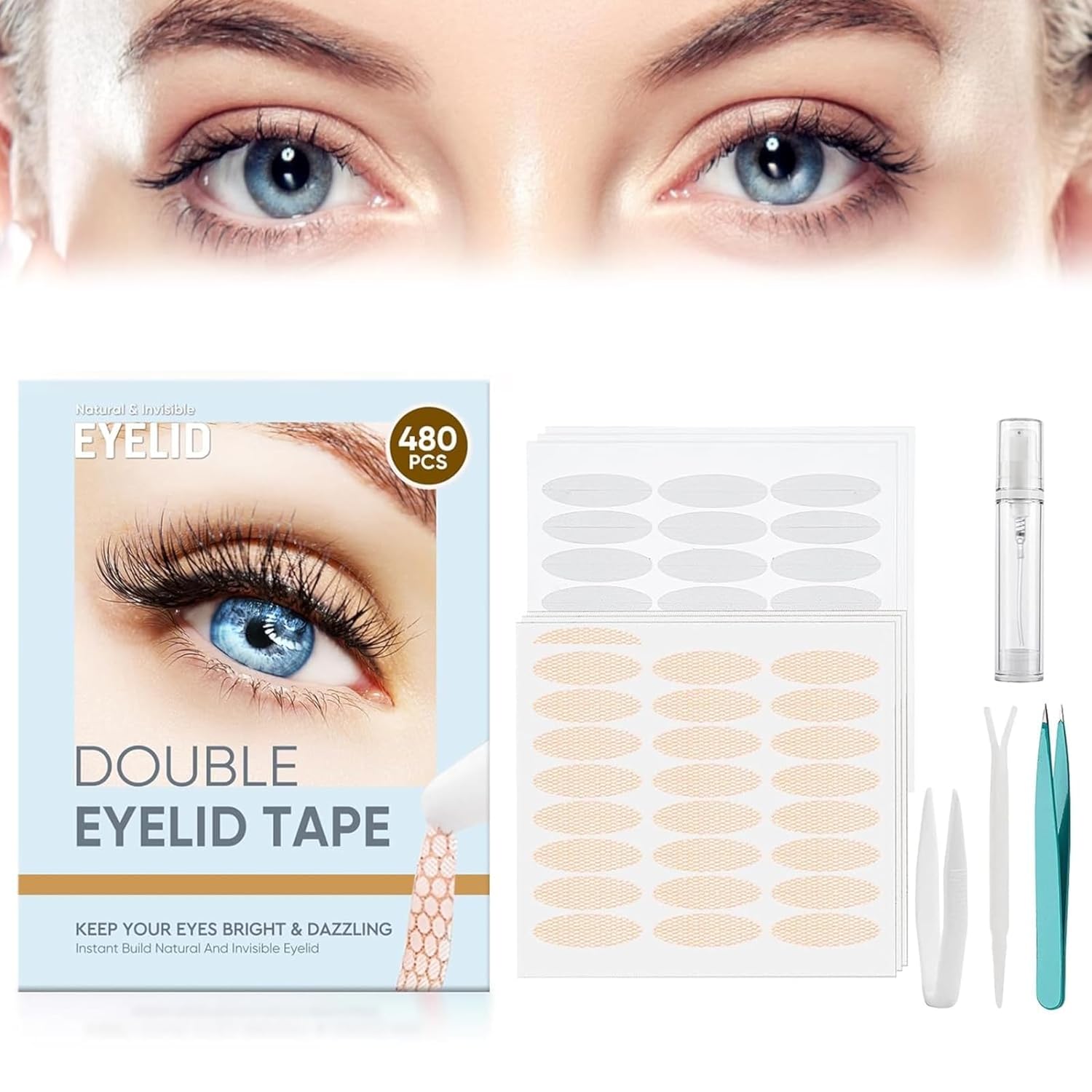 Amazon.com: Eyelid Tape, Beige/White Eyelid Strips, Eyelid Lifter