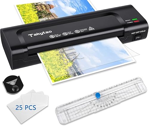 Máquina laminadora máquina de laminación personal térmica portátil de 9 pulgadas con hojas laminadoras 25 piezas para A4A5A6A7 2 minutos más rápido