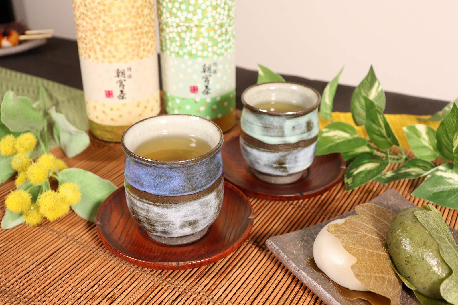 Amazon | 信楽焼 夫婦 湯呑 【青空・夕暮れ 湯呑み セットw313-03_313