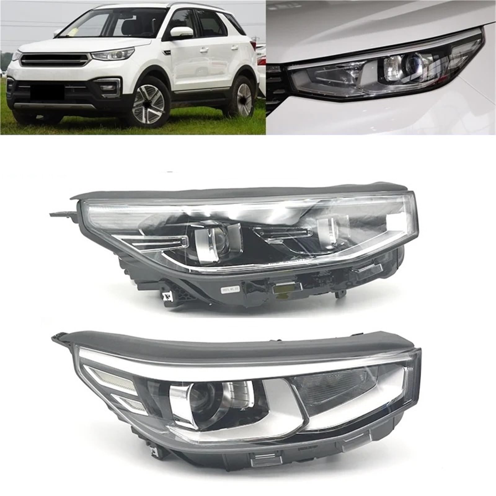 Faro Coche Faro Delantero Para Parachoques Delantero Para Changan CS55 2017 2018 2019 2020 2021 Faros Delanteros(Right high type LED)