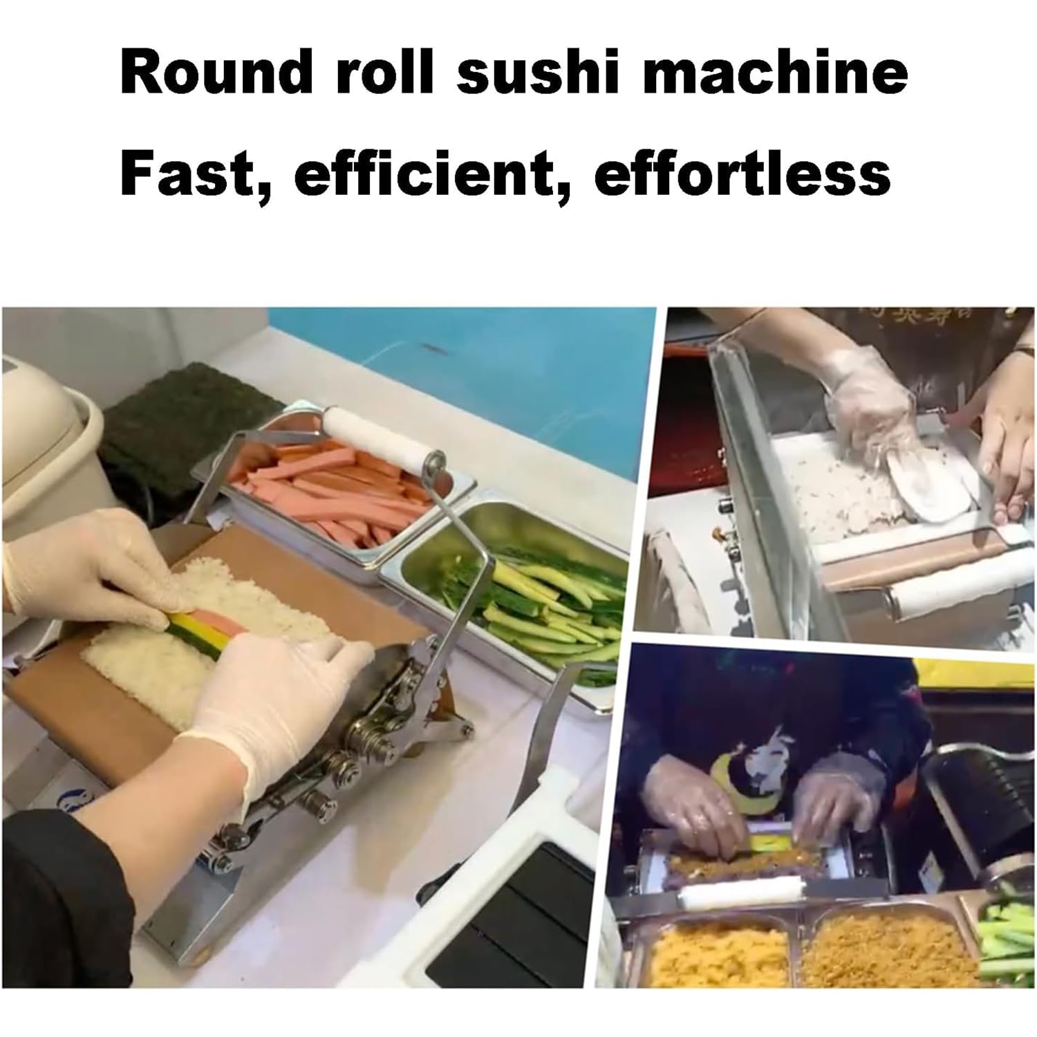 Maszyna do formowania rolek do sushi, bambusowa mata do zwijania sushi dla początkujących, ręczna maszyna do formowania sushi do użytku domowego lub komercyjnego, łatwa w użyciu, idealna do