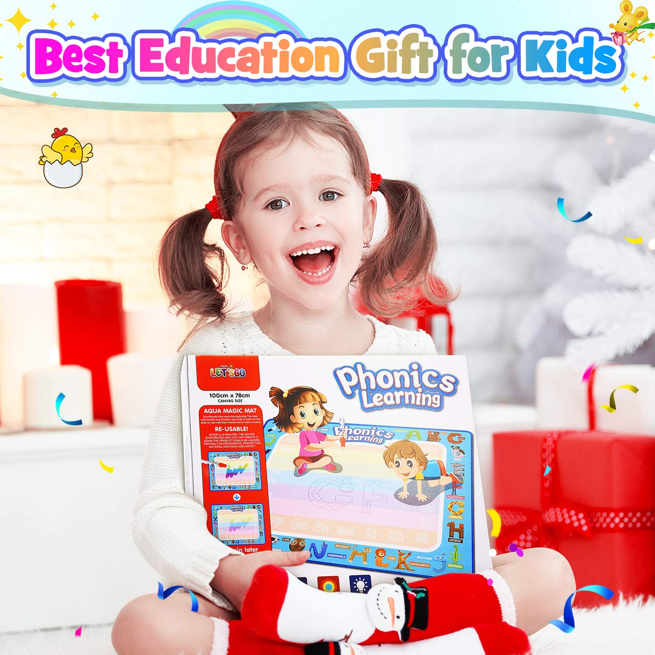 Tapis d'eau EUCOCO Jouet Enfant 1 2 3 Ans Cadeau Enfants Jeux Educatif