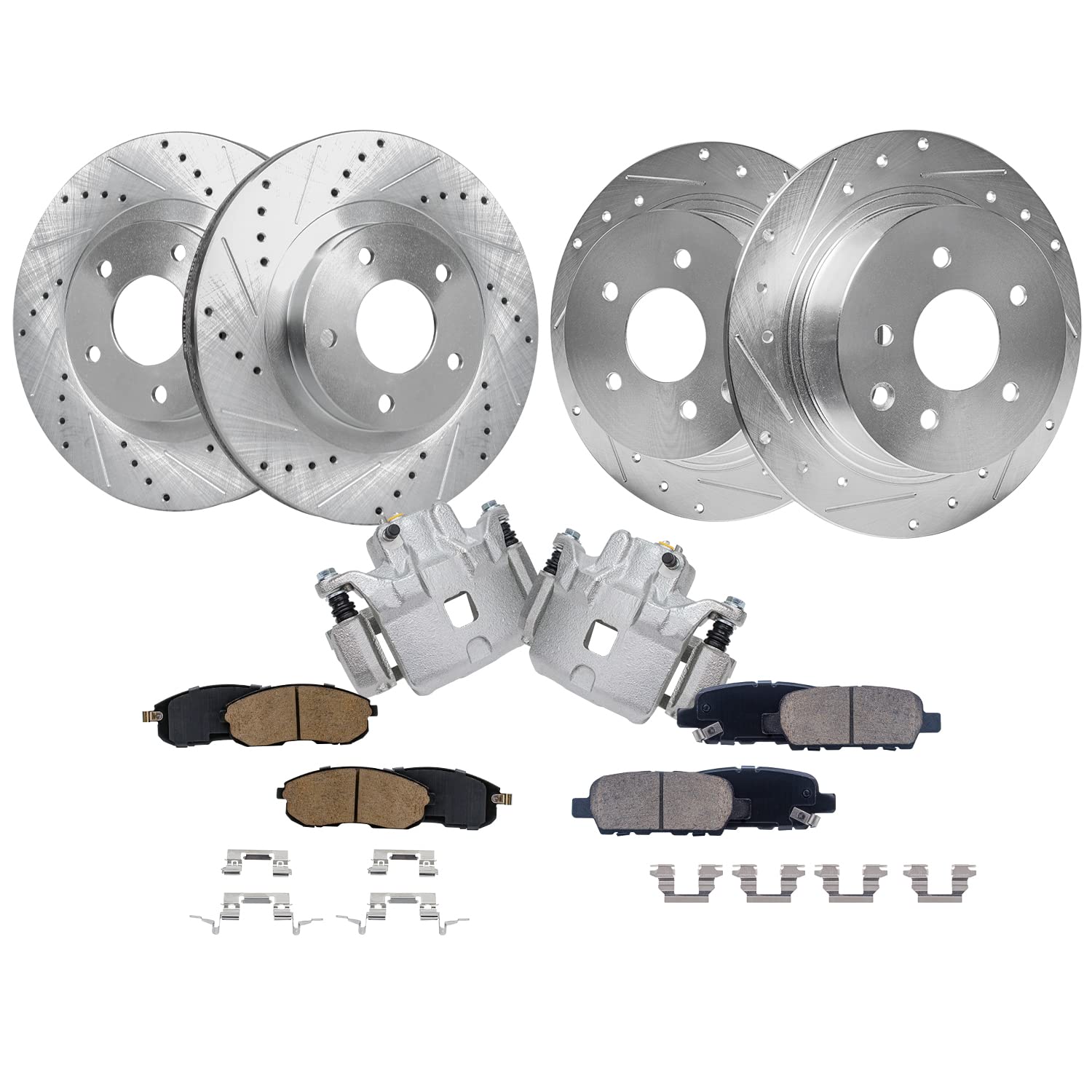 Detroit Axle - Front &amp; Rear Brake Kit for 2002-2006 Nissan Altima