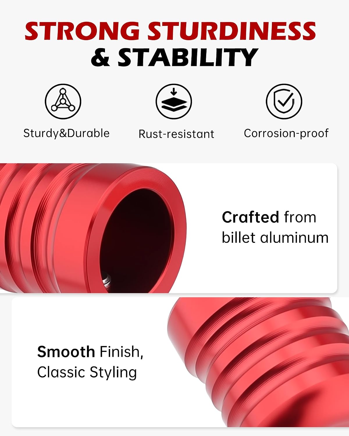 Heel Shifter Eliminator Spacer Shaft Cap Cover (C-Red)