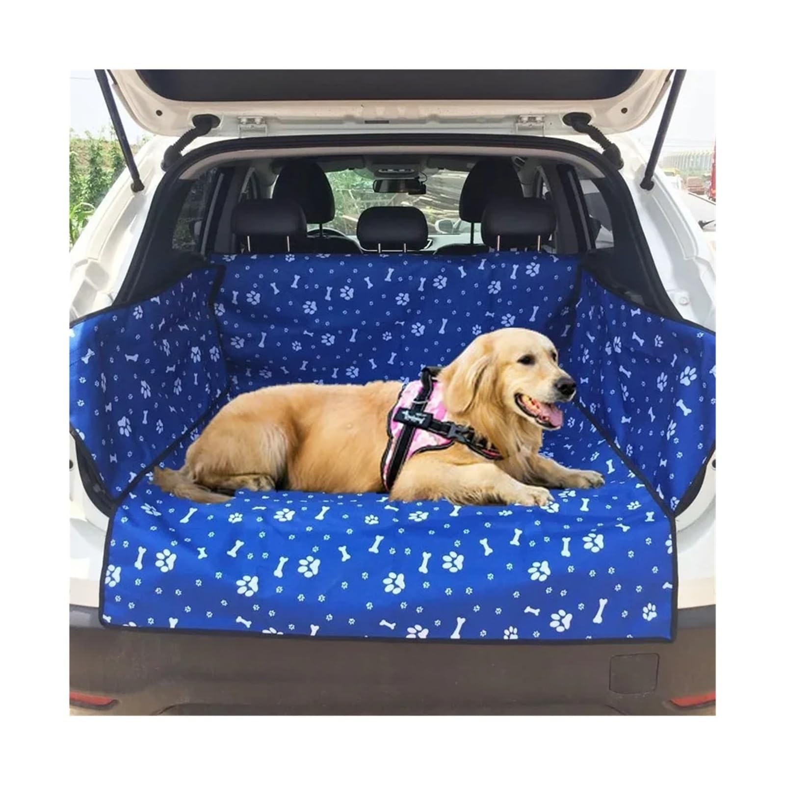 Alfombrillas para el Maletero Funda para Asiento de Coche para Perro, Alfombrilla para Maletero, Forro Carga para Mascota, Tela Oxford Impermeable(Light Blue)