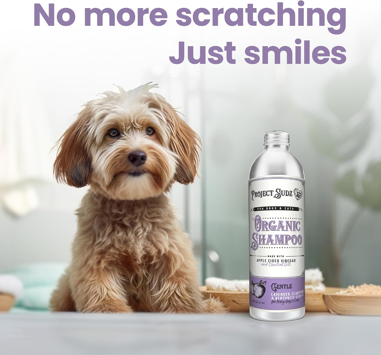 Project Sudz Gentle All Natural Dog Shampoo – Lavender | Soothing Liquid Shampoo for Dogs | Calming, Eco-Friendly, Non-Toxic, Made in USA image 5