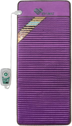 Miniatura 1 de PHYMAT Almohadilla térmica de amatista infrarroja lejana (67 x 27 pulgadas), alfombrilla térmica infrarroja de cristal natural de 5 colores,