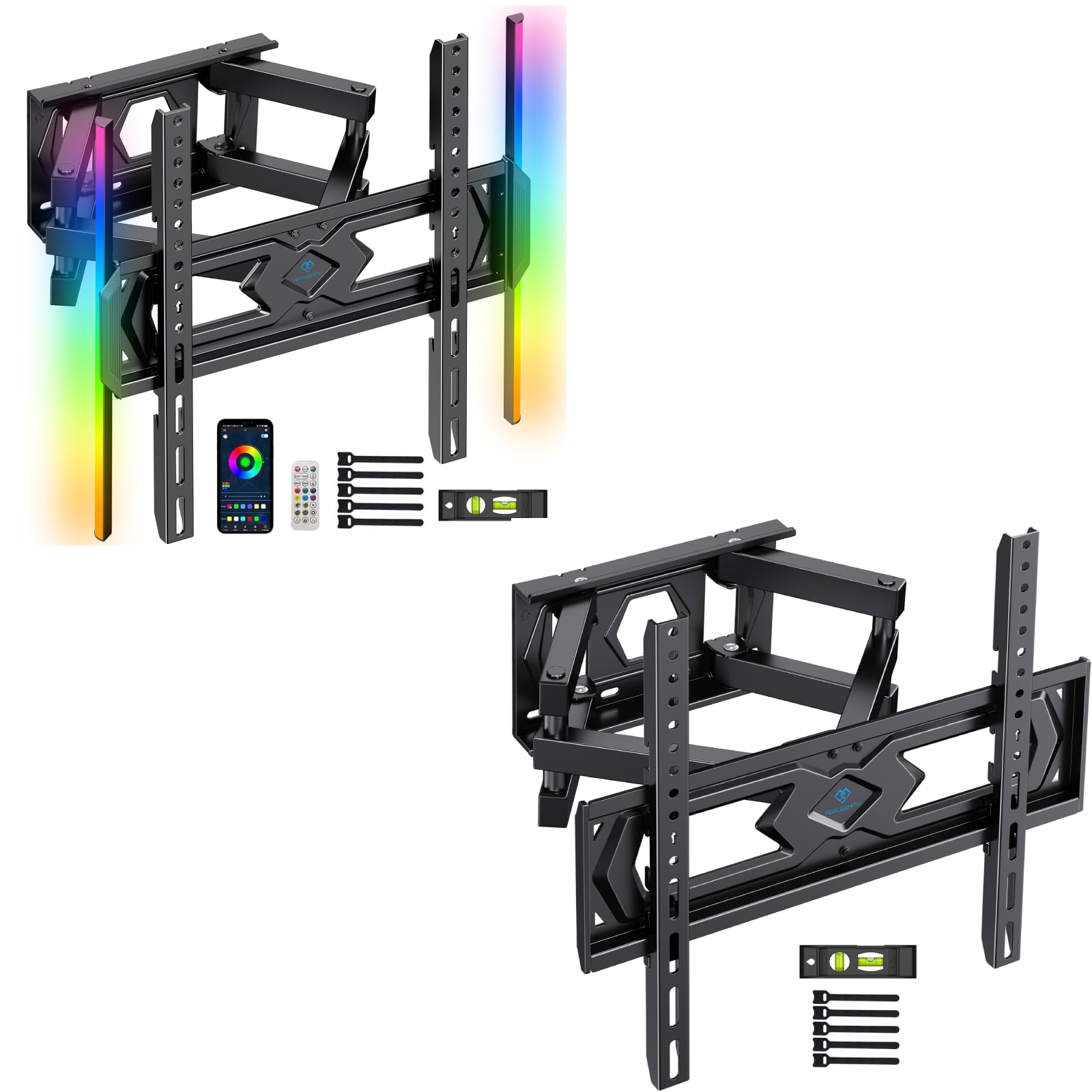 PERLESMITH Soporte TV Pared para 25-70 Pulgadas PSTVM80B & Soporte TV para 26"-70" PSMFK4