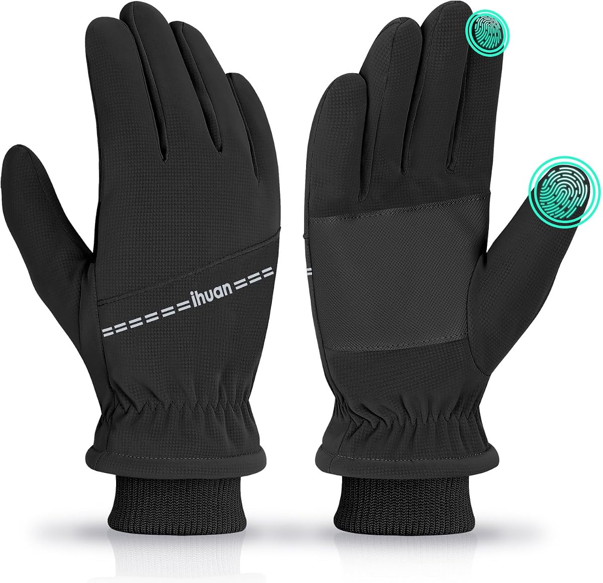 Winter Waterproof Gloves Ski for Women Men, Cold Weather Warm Thermal Touchscreen Snow Gloves for Running Cycling