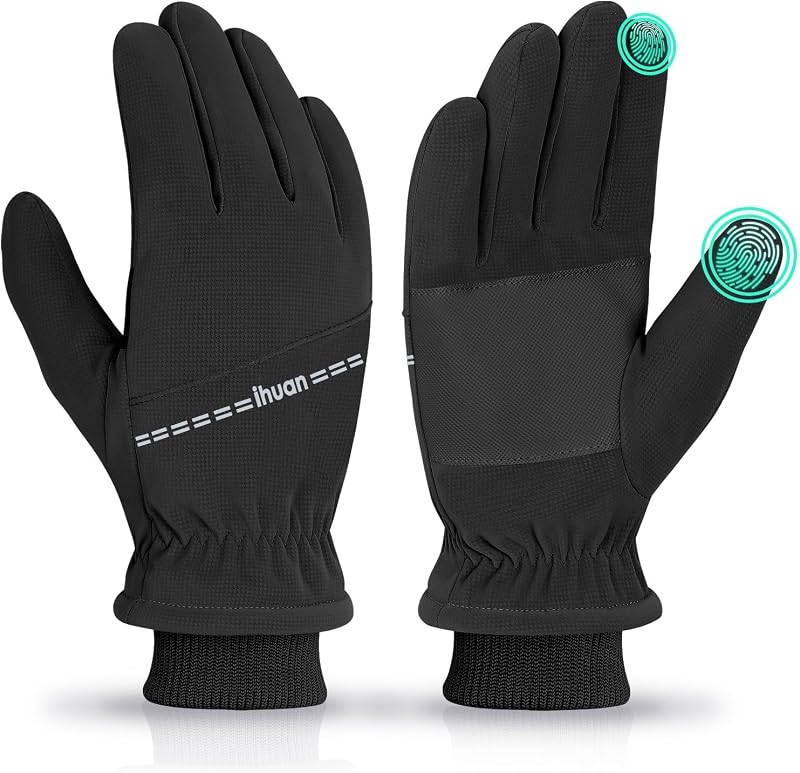 Winter Waterproof Gloves Ski for Women Men, Cold Weather Warm Thermal Touchscreen Snow Gloves for Running Cycling