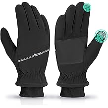 冬季防水手套 女式滑雪 男式滑雪,寒冷天气温暖热触摸屏雪地手套,适合跑步骑行