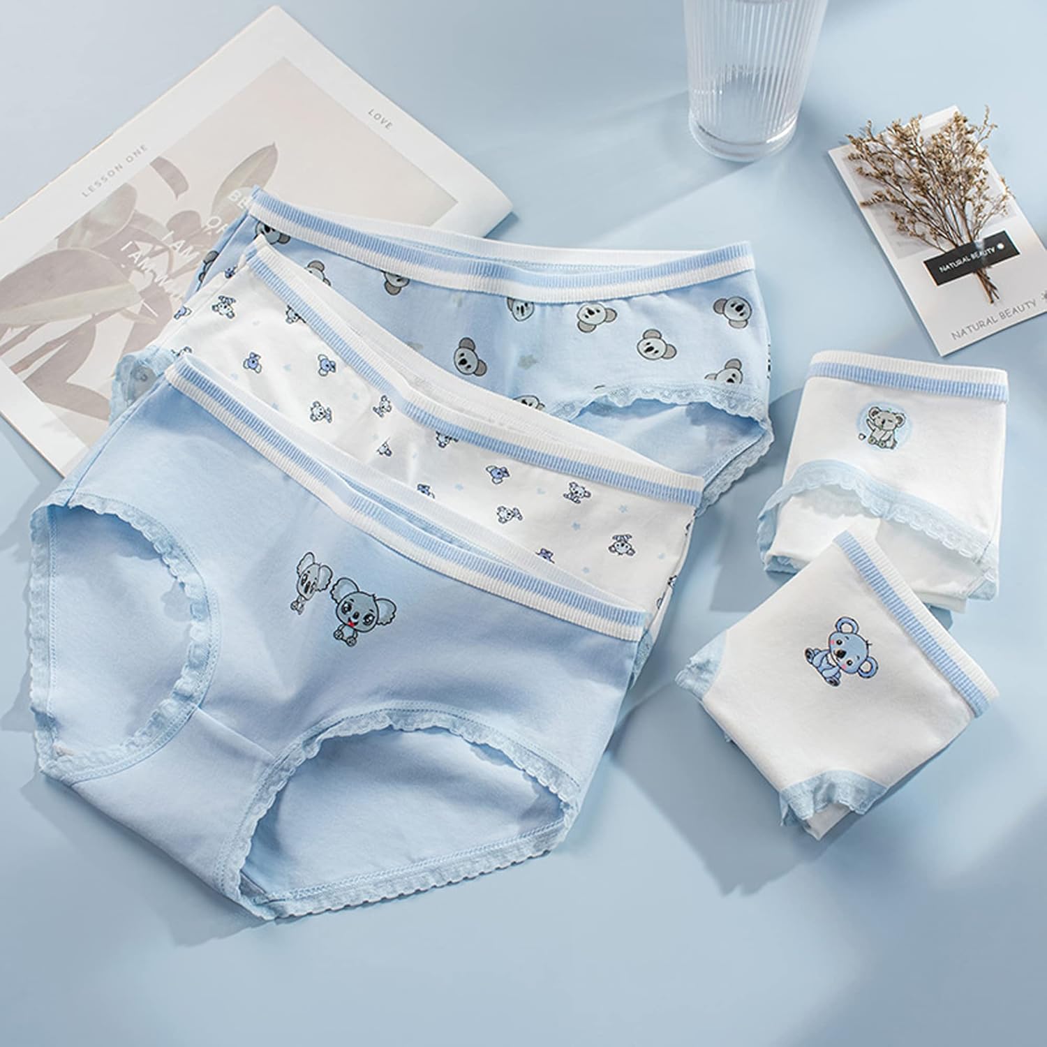 SINMIUANIME Women's Panties Anime Print Underwear Breathable Cotton Brief Sexy Cosplay Lingerie 5-Pack - Image 6