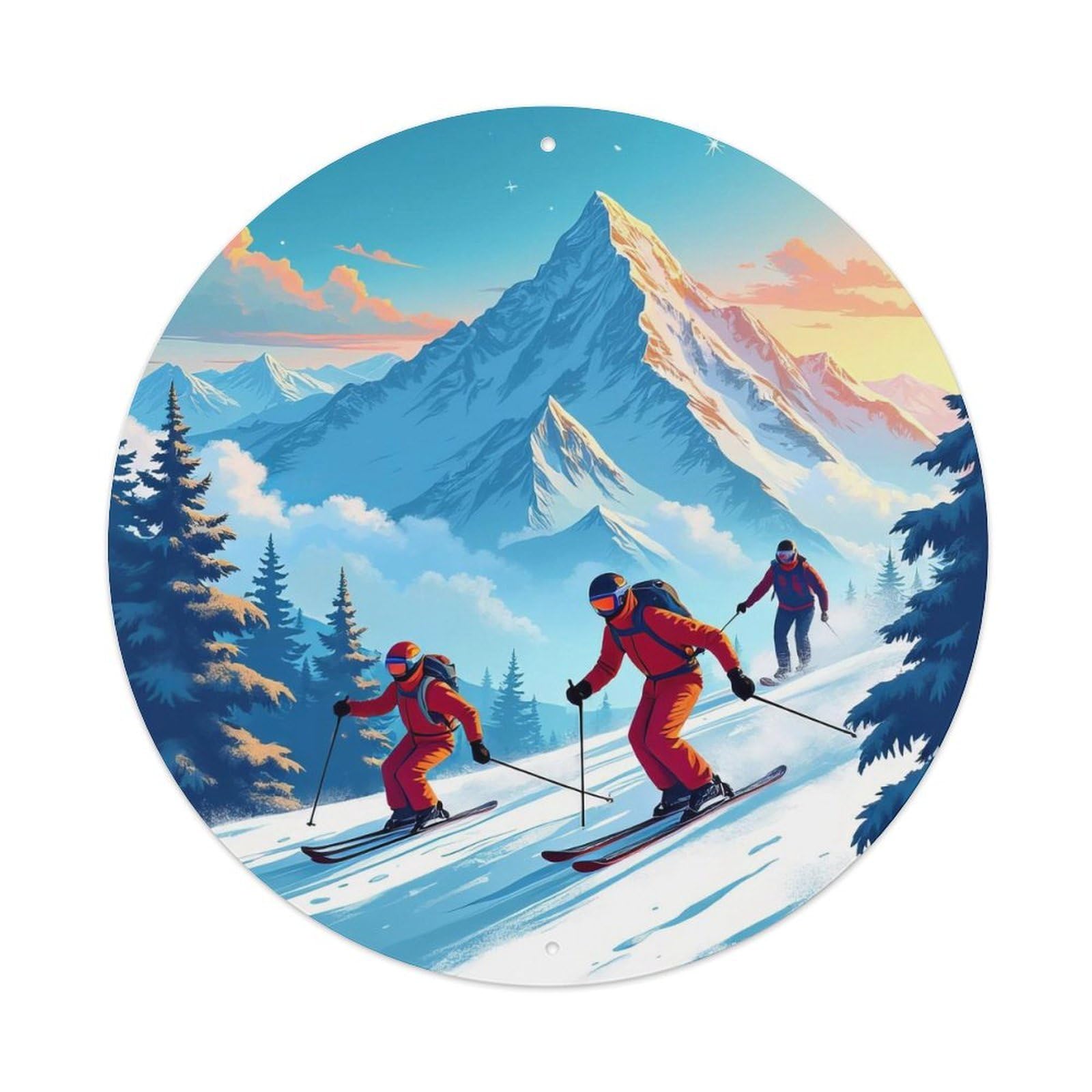 Extreme Sports Peak Ski Stunt Leap Vintage Metal Tin Sign Plaque