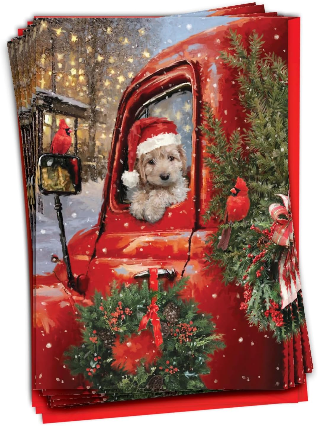 NobleWorks 36 Christmas Greeting Cards Bulk Box Set with 5
