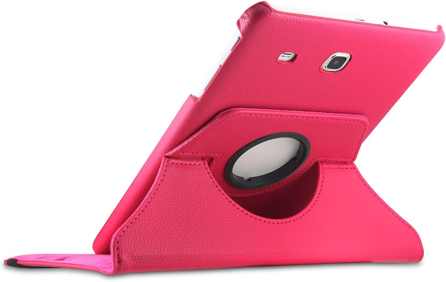 Infiland Samsung Galaxy Tab E 8.0 Case, 360 Degrees Rotating Stand Case Cover for Samsung Galaxy Tab E SM-T377 4G LTE 8-Inch Tablet Only, Magenta