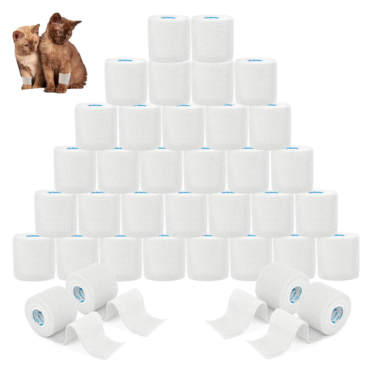 ANAMPION Selbstklebender Verband, 5cmx4.5m Elastische Binde Bandage | Non-Woven Selbsthaftende Bandage für Mensch&Tier, Fixierbinde Haftbandage Selbstklebend für Sprunggelenke Schwellung,Sport