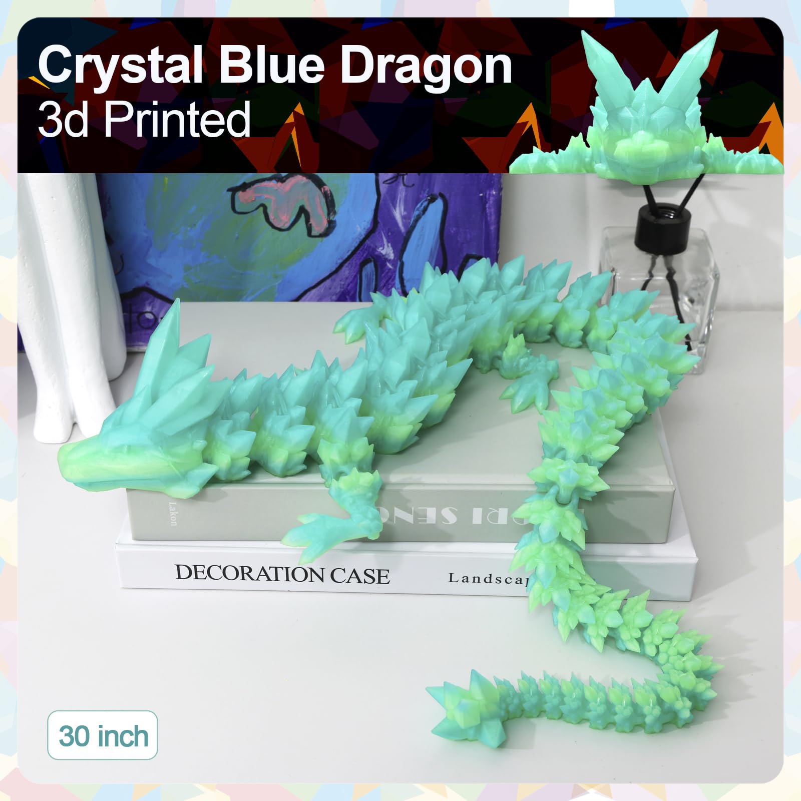 Amazon.co.jp: Meet Gladness 30インチ 3Dプリントドラゴン、30インチ