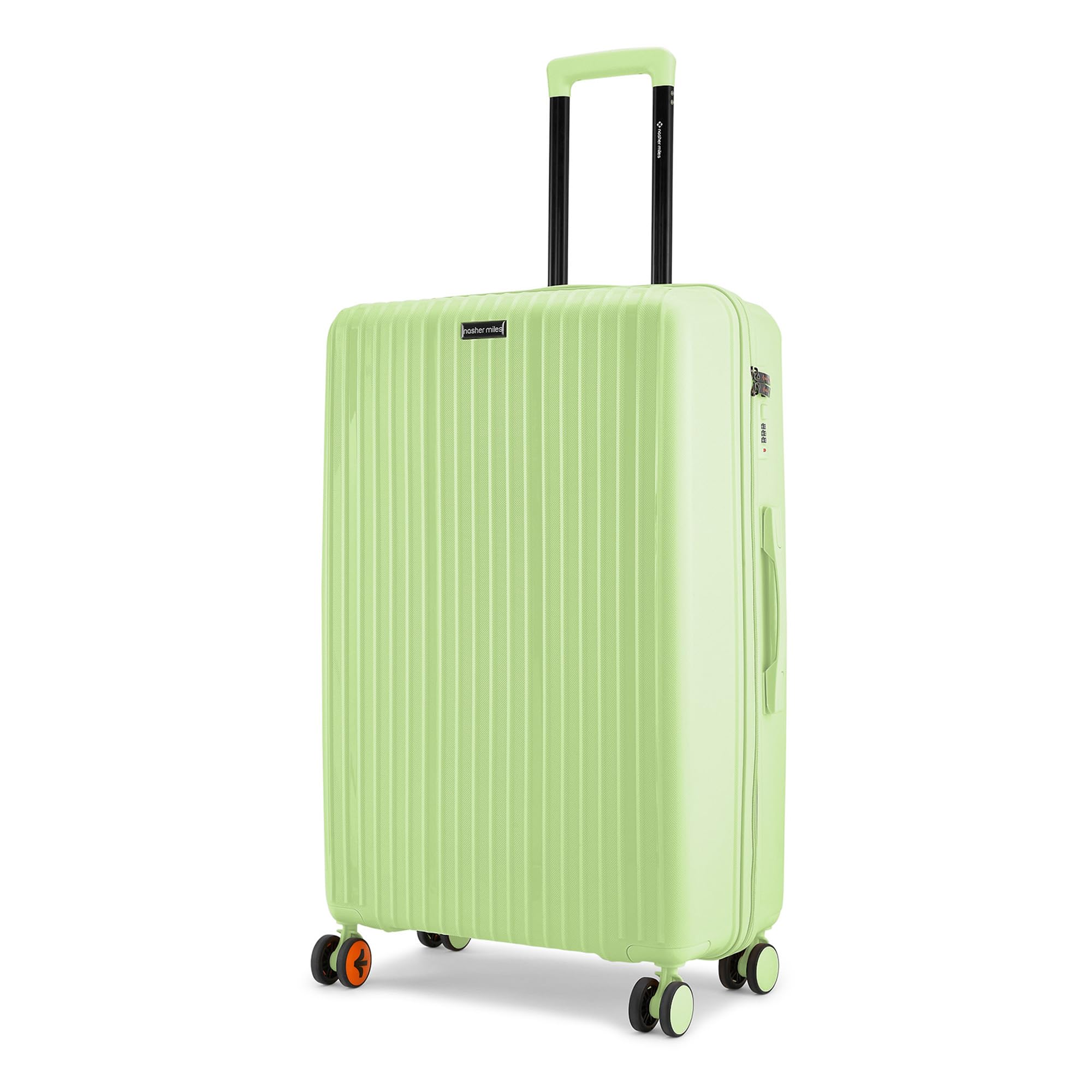 Pondicherry Hard-Sided Polypropylene Check-in Luggage 28 inch | 75cm | 8 Wheels Large Trolley Bag for Travel | Suitcase (Lime Yellow)