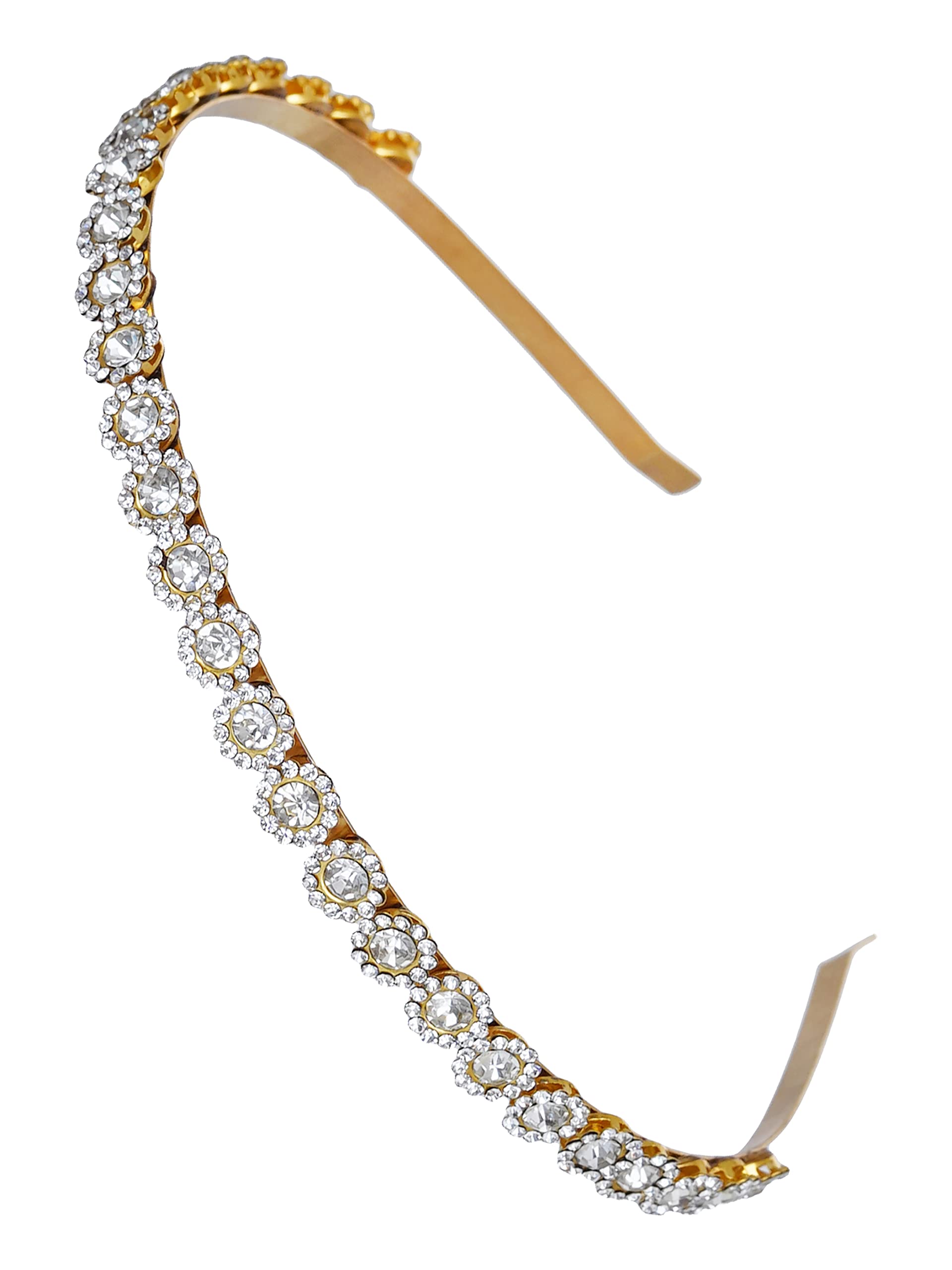 Ahoora Gold Plated Brass Sun Flower Design White Hairband For Women/Girls/Bride (B0C36WV4Y4) Amazon Price History, Amazon Price Tracker
