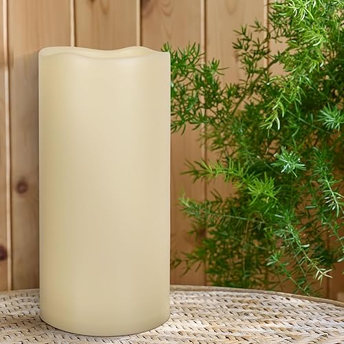 Miniatura 5 de 7LinRay Vela sin llama extra grande impermeable para exteriores de 6 x 12 pulgadas con temporizador automático de 6 horas, vela LED a pilas para