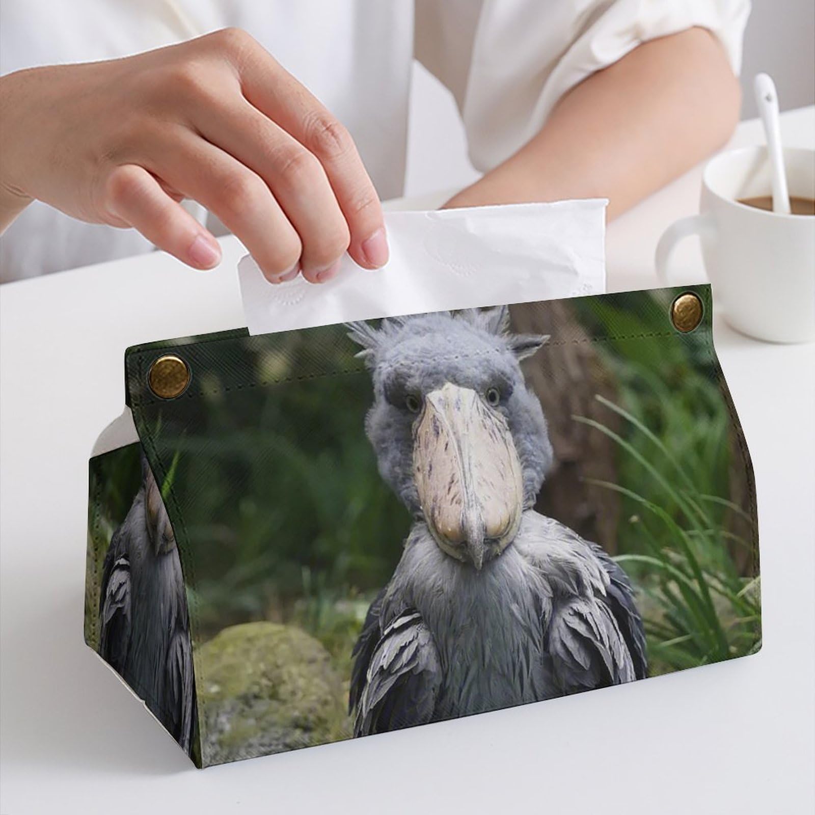 Amazon｜ティッシュケース ハシビロコウ 鳥 ティッシュボックス PU
