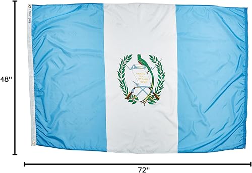 Miniatura 6 de Annin Flagmakers Modelo 193162 Guatemala fabricado en Estados Unidos según especificaciones de diseño oficiales de las Naciones Unidas, 3 x 5 pies,