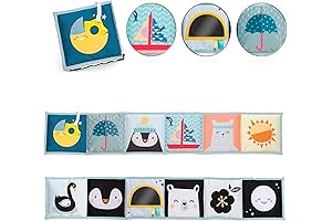 Black and White High Contrast Sensory Book for Babies 0-6 Months