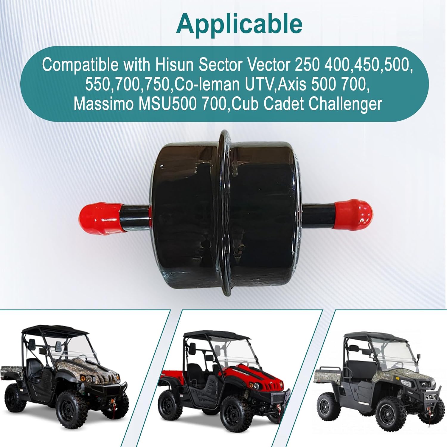 QYMOTO Inline Fuel Filter 5/16" Canister Compatible with Hisun Sector Vector 250 400,450,500,550,700,750,Co-leman UTV,Axis 500 700,Massimo MSU500 700,Challenger Parts
