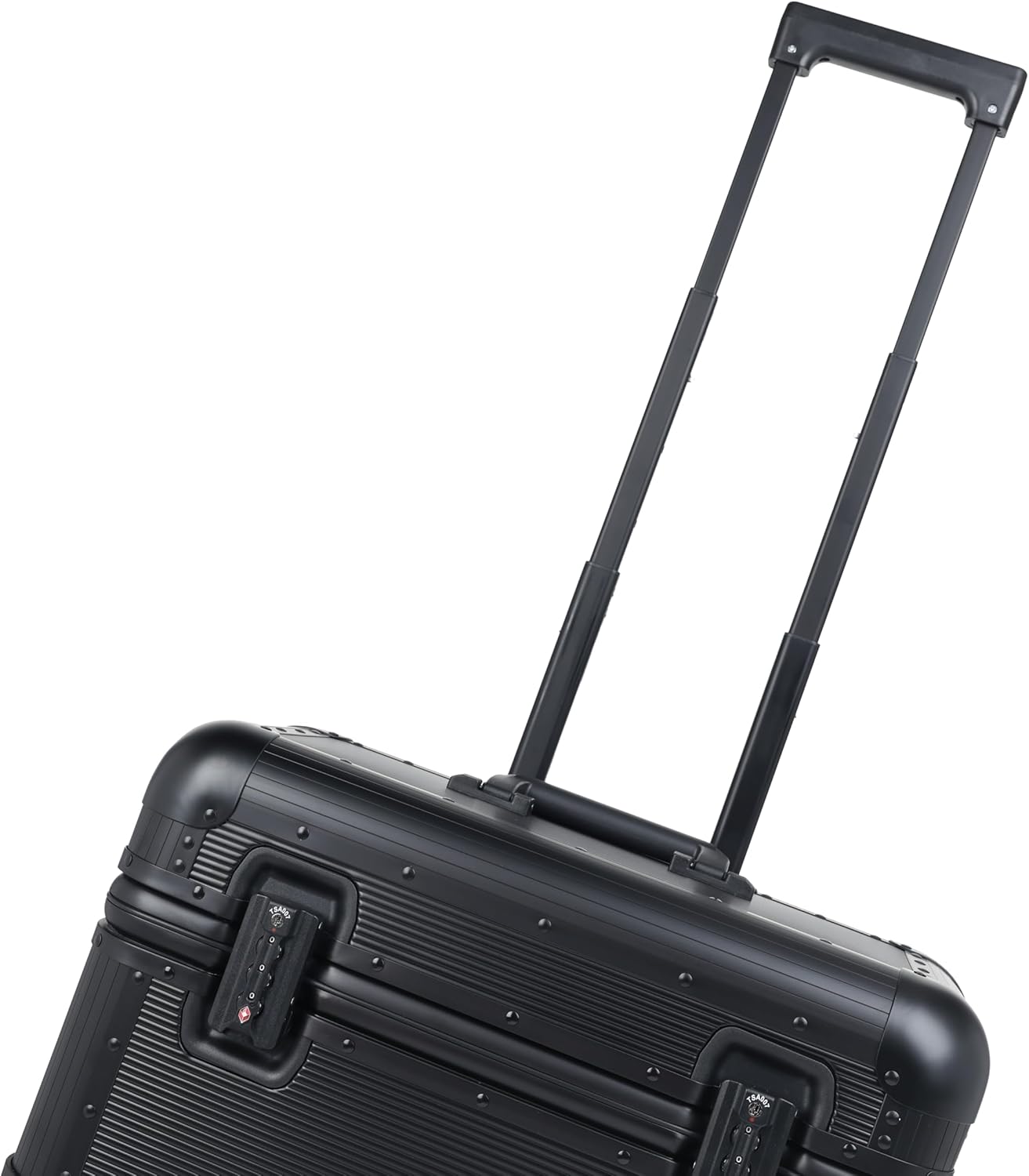 All Aluminum Rolling Camera Case, Pilot case, Camera roller bag, Carry on, Hard Shell Photography Equipment suitcase with 4 Wheels and Telescopic Handle (Black(only luggage))