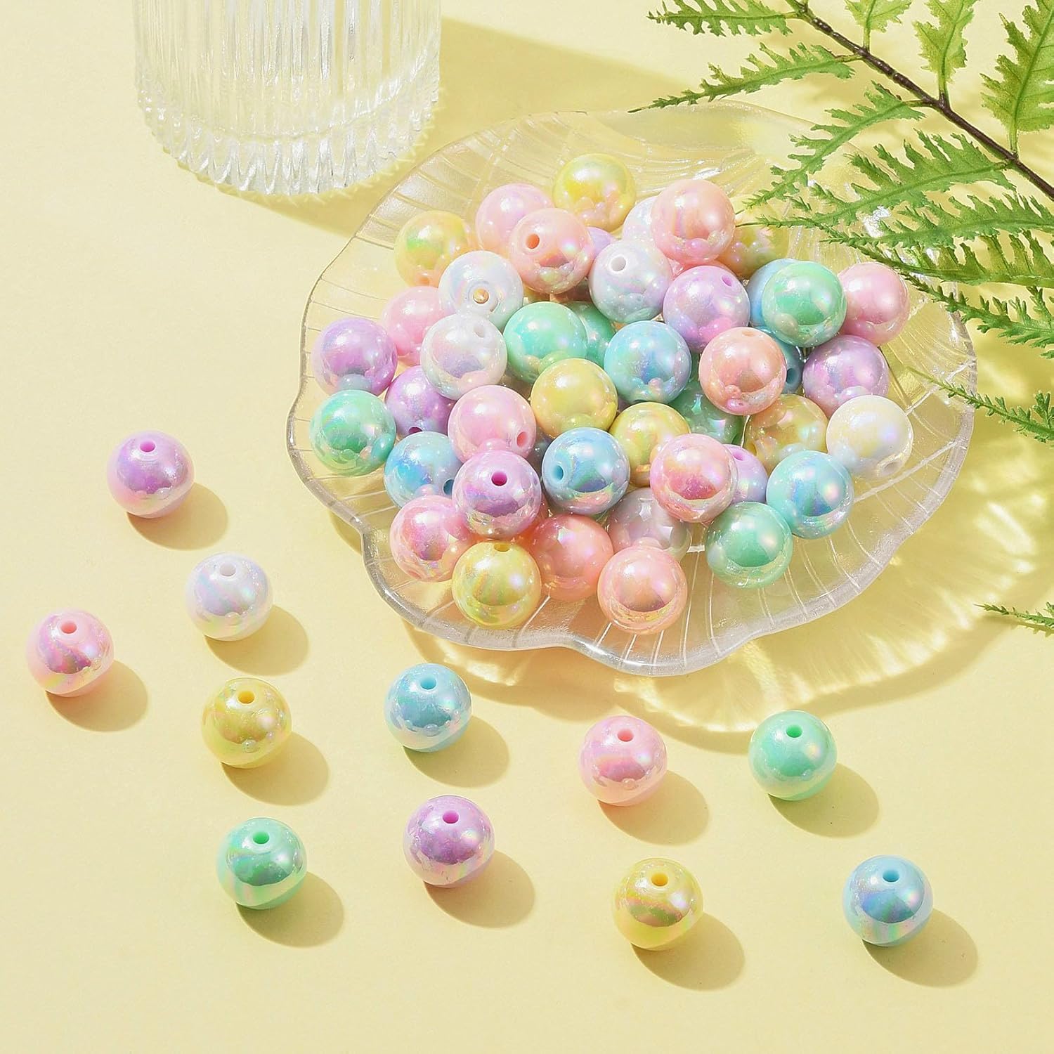 KitBeads 100pcs 16mm Bubblegum Beads AB Color Plated Chunky Acrylic Round Ball Beads for Jewelry Making Bulk - Image 5