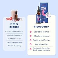 Vista 3 de SleepBerry Liquid Melatonin for Kids - Natural Sleep Aid with Elderberry and Vitamin D - Boosts Immune System While They Sleep (1 Fl oz)