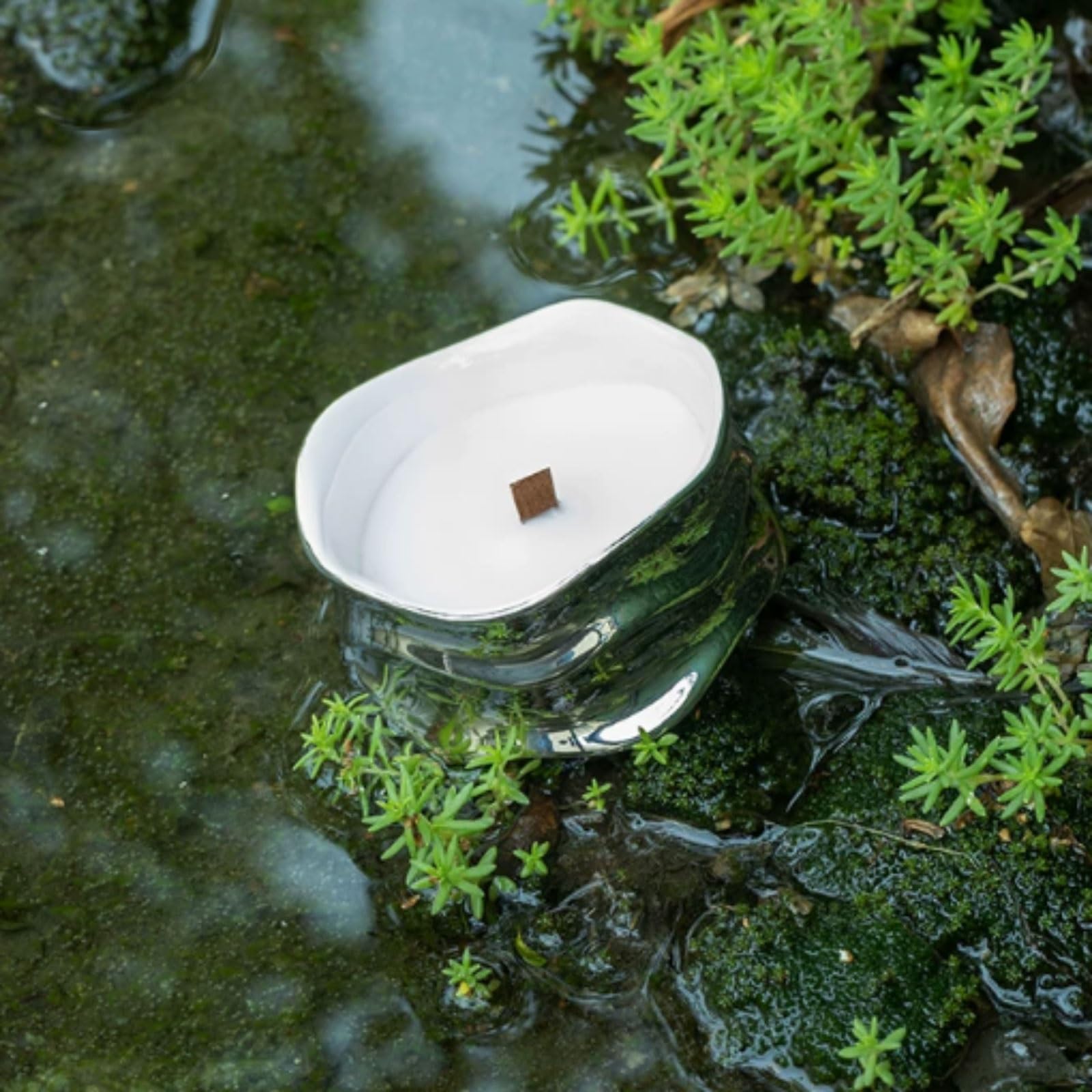Exquisit Keramikkerzen, Gardenie und Minze, moderne Kreativität, Duftkerze, wiederverwendbare Aromatherapie-Kerze for Damen und Herren weich