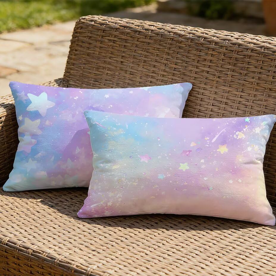 Coussin extérieur imperméable 60x80 anti-UV lot de 2 housses effet lin pour salon de jardin