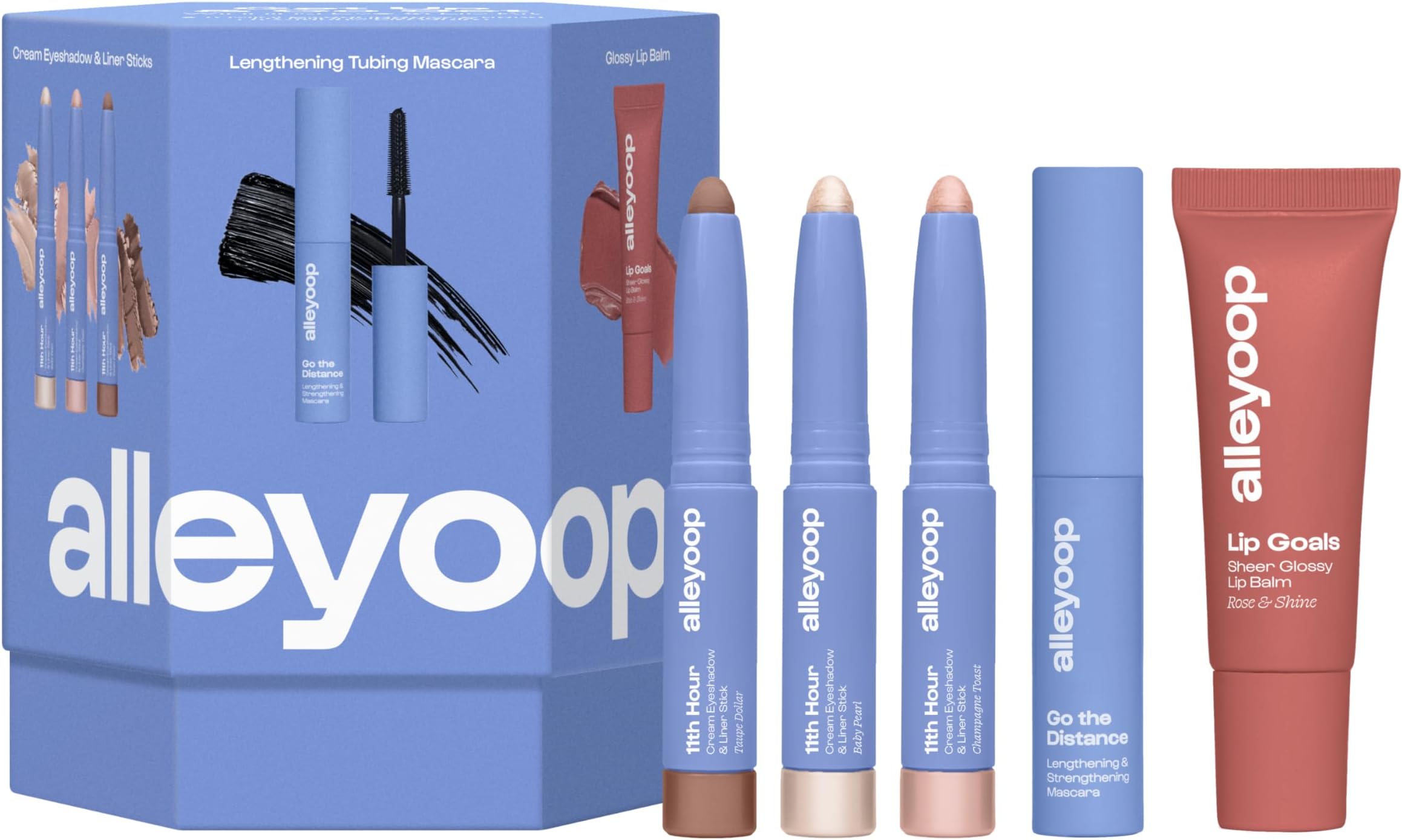 Everyday 5-Piece Essentials Kit - Makeup Set Includes 11th Hour Mini Eyeshadow Stick, Lip Goals Glossy Lip Balm & Mini Go To The Distance Mascara - Vegan & Cruelty-Free