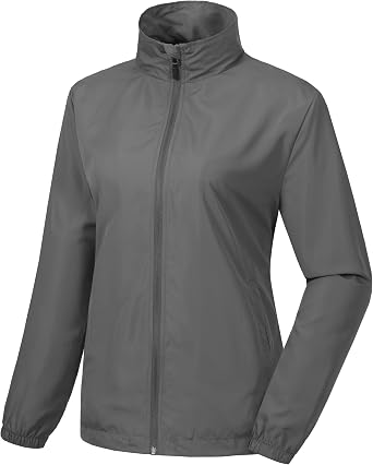 Little Donkey Andy Womens Lightweight Windbreaker Jacket Breathable Windproof Jacket Hiking Running Golf UPF50+
