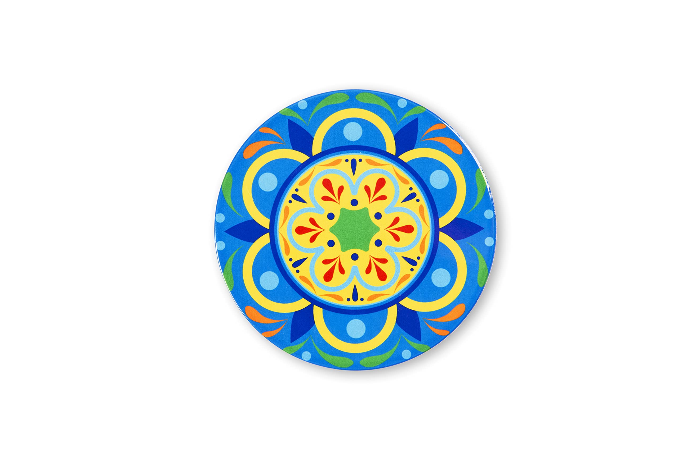 Excelsa Majolica Blue pannenonderzetter, Dolomiet keramiek en kurk, 16