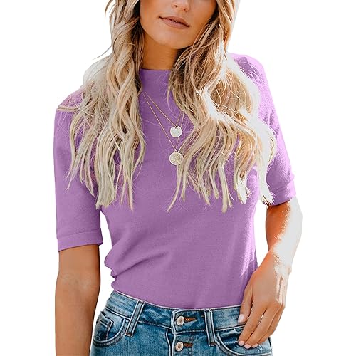 LIYOHON Womens Tops Dressy Casual Fall Cute Tops Mock Turtleneck Business White T Shirts