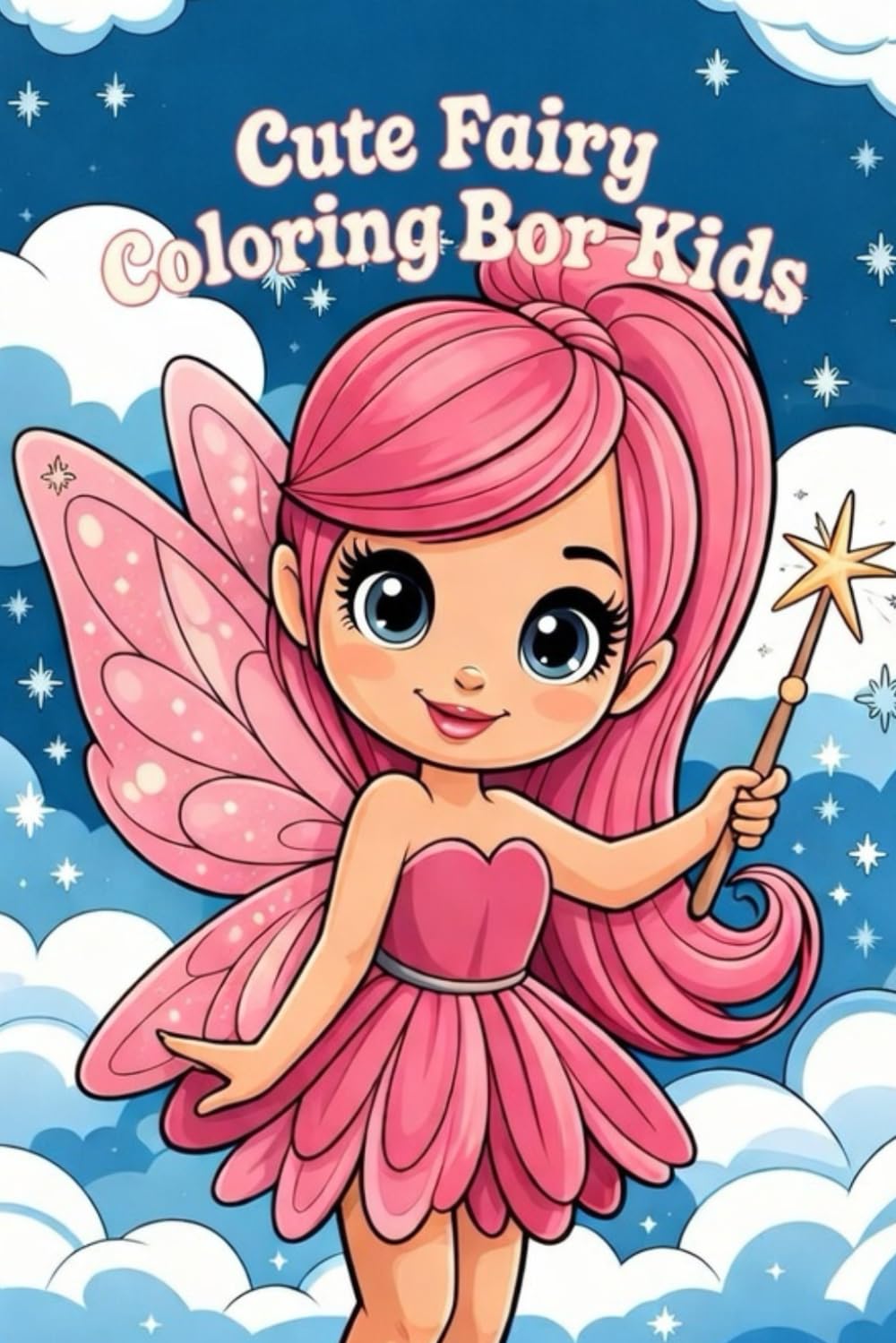 Cute Fairy Coloring Book for Kids: A Magical Coloring Adventure with Cute Fairies, Enchanted Houses, and Whimsical Fantasy Scenes for Kids Ages 4–8 (Coloring Pages)