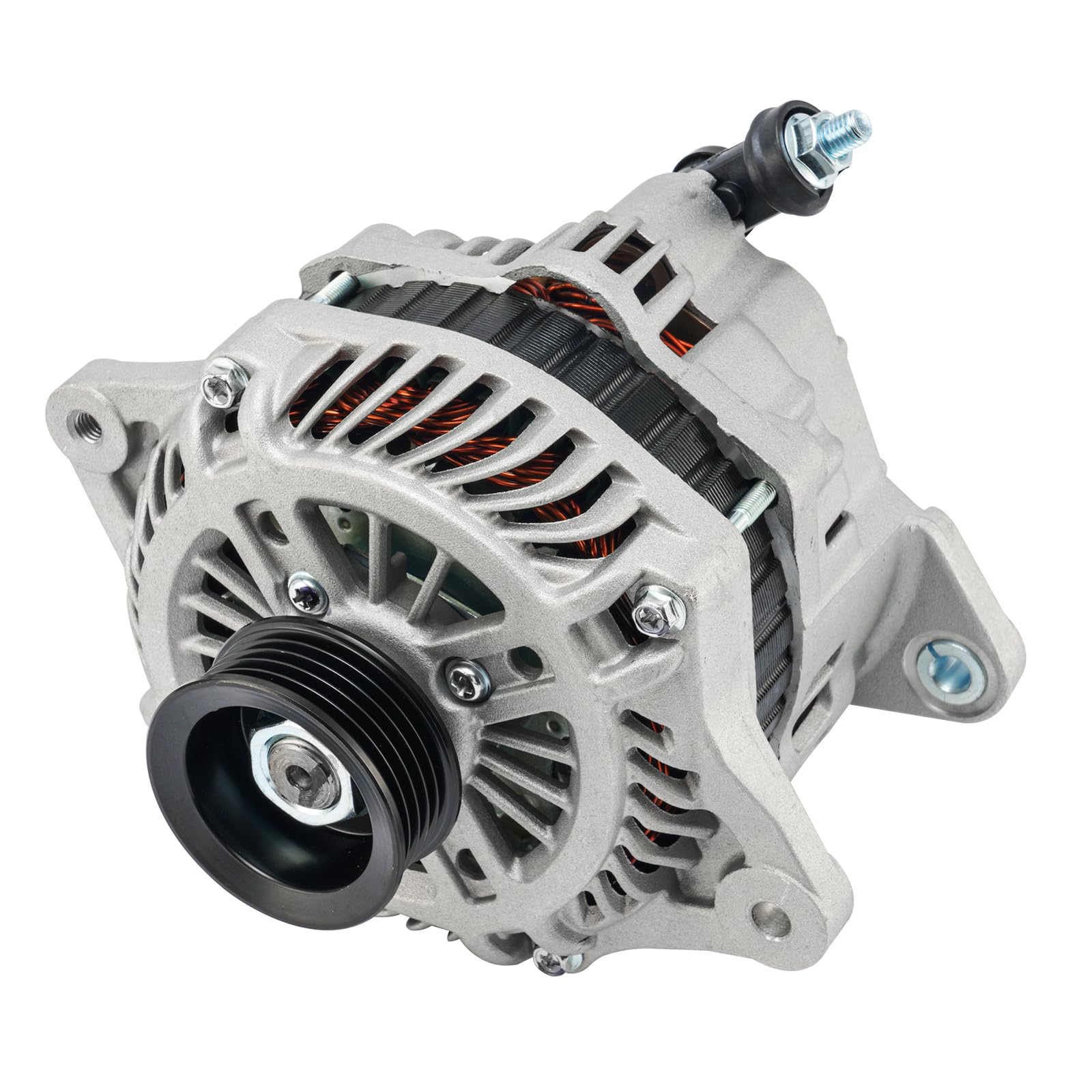 KAX Alternator Fit for Outback 2005-2009 2.5L 2006-2009 2.5T, Legacy 2005 2008-2009 2.5L 2008-2009 2.5T, Legacy 2006-2007 All Models for 11024N 12V 110Amp CW S5 5-Groove Pulley