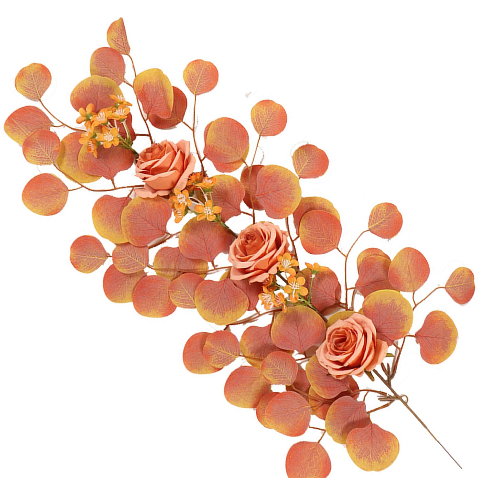 Jazuaiao Realistic Bendable Faux Eucalyptuses Vine Decorative Ornament All Season Sturdy Greeneries for Wall Mantle Staircase Holiday Party Interior Design Artificial Eucalyptuses Garlands