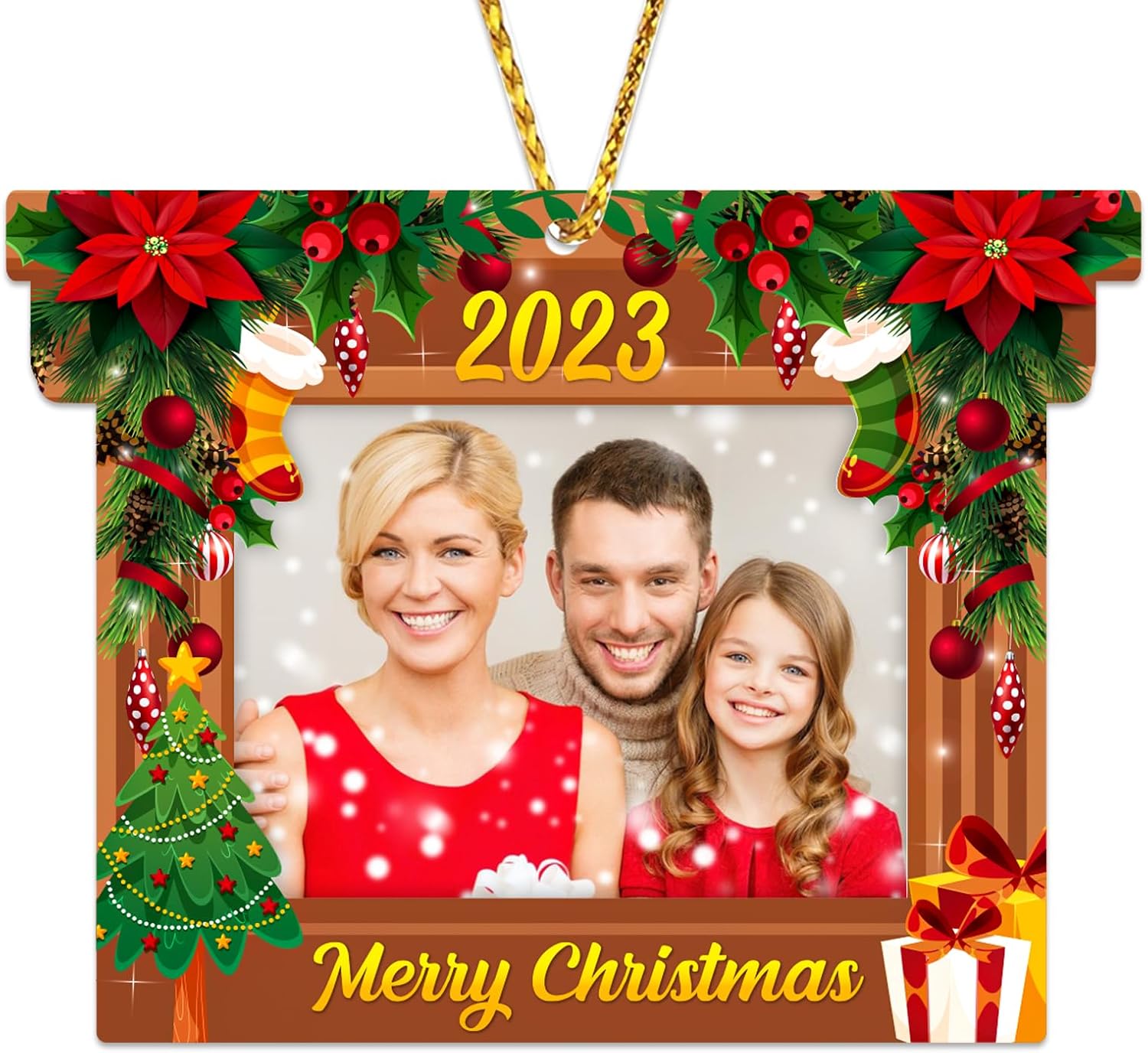 JUESMOS Picture Frames Christmas Ornaments 2023 Christmas