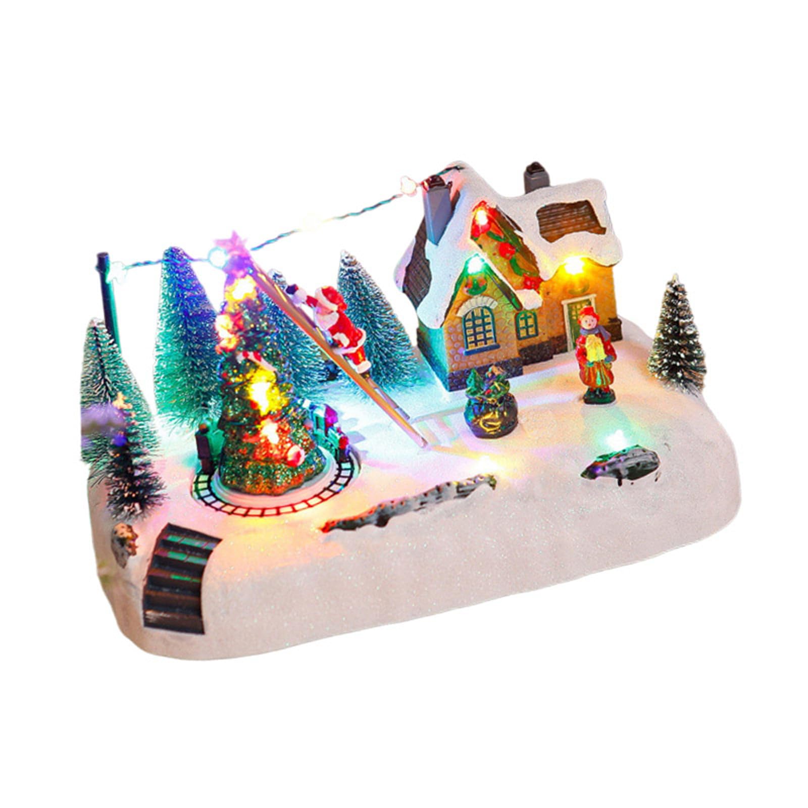 Décoration musicale de Noël en résine LED pour illuminer la maison et le salon