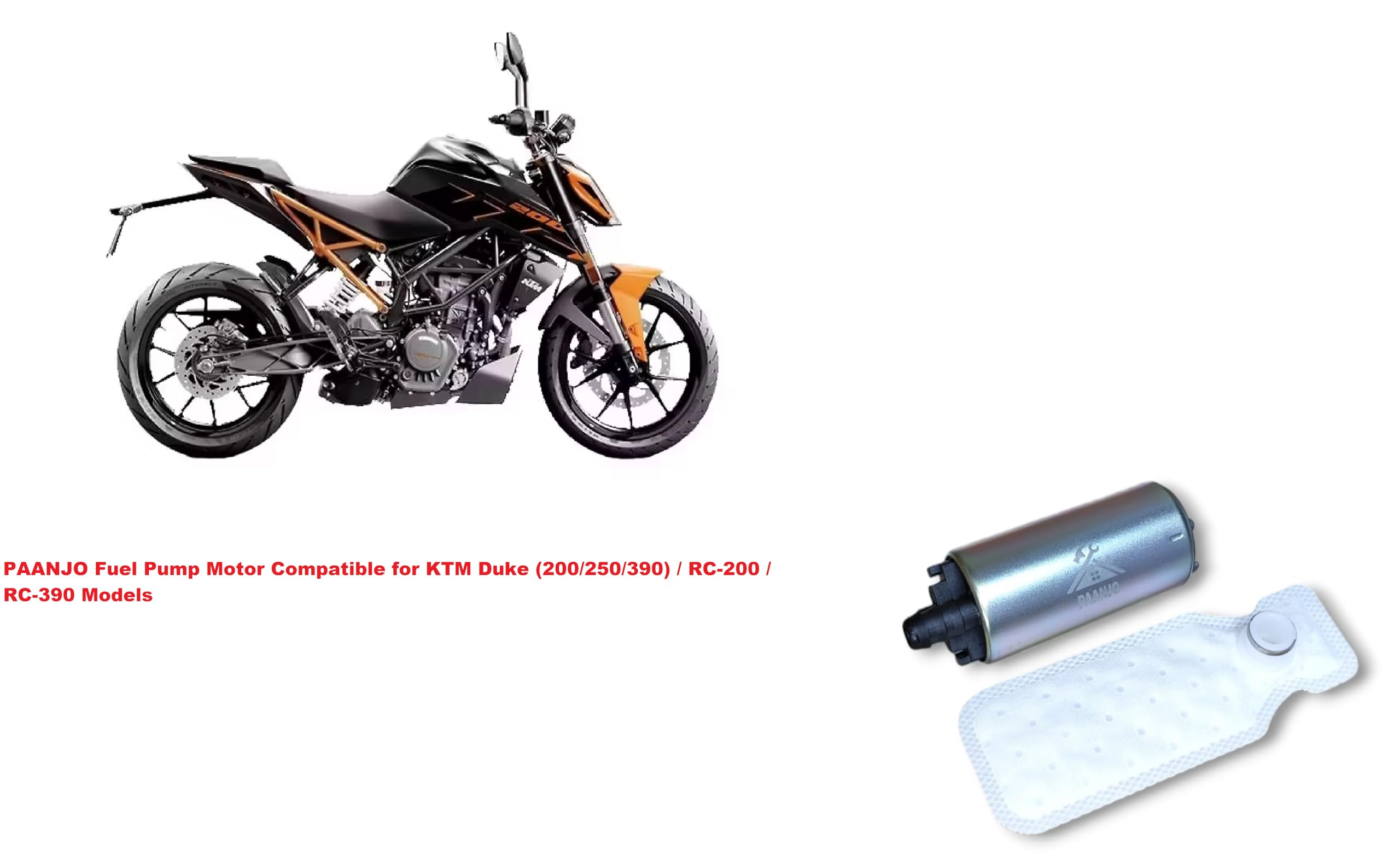 PAANJO Fuel Pump Motor for KTM Duke (200/250/390) / RC-200 / RC-390 Models - Image 2 thumbnail
